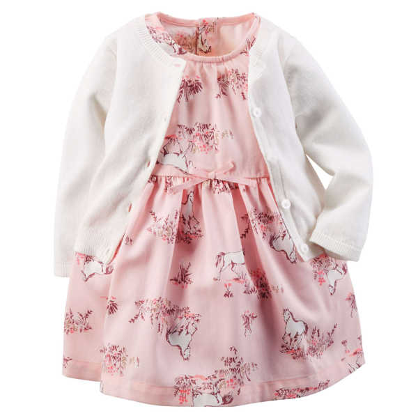 Carter's White Pink Baby Outfit