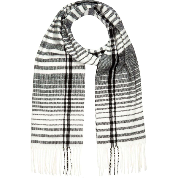 White Striped Scarf
